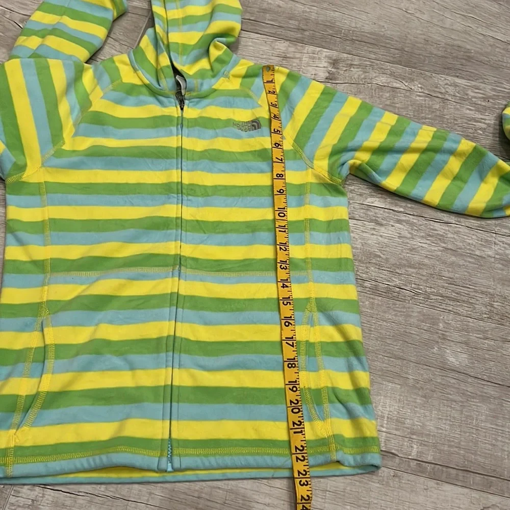 The North Face Girls Striped Glacier Full Zip Hoodie Size‎ Large (14/16)